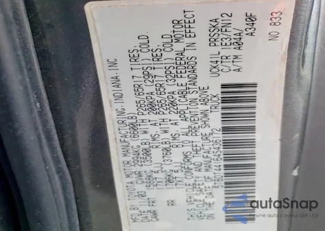 2004 Toyota Tundra Double Cab Sr5 z USA, uszkodzony, nr VIN 5TBDT44164S436172